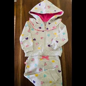 Cute Juicy Couture track suit with heart print